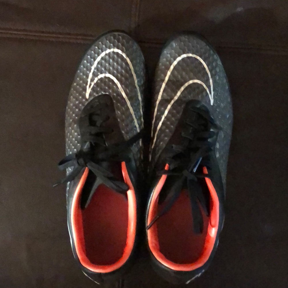 Gray Nike soccer cleats